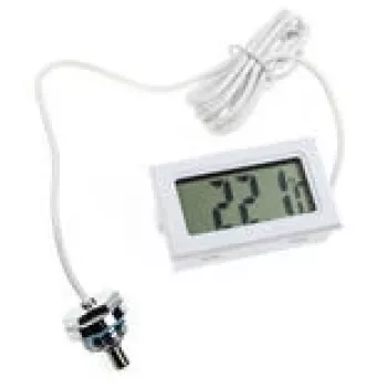 Termómetro digital Lamptron TS708 con conexión de rosca G1/4 pulgadas, blanco