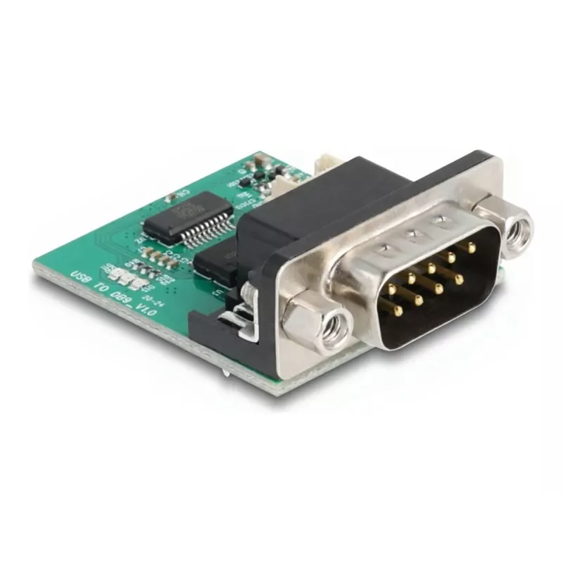 Convertidor serie DeLOCK 90781 repetidor aislador USB 2.0 RS-232 negro verde