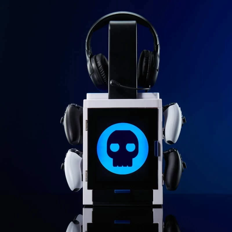 Numskull Games PS5 Inspired Gaming Locker, soporte para discos de juegos, PlayStation 5, Gris, Con cable, 1 ud.