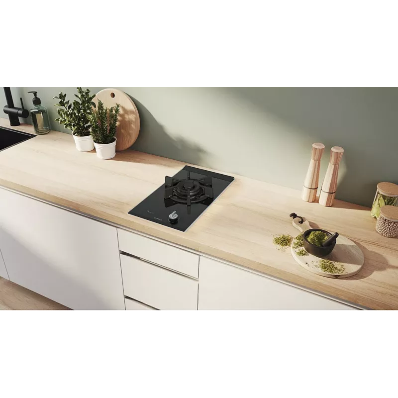 Placa de cocina Bosch Serie 8 PRA3A6I10 negra integrada 30 cm gas 1 zona(s)