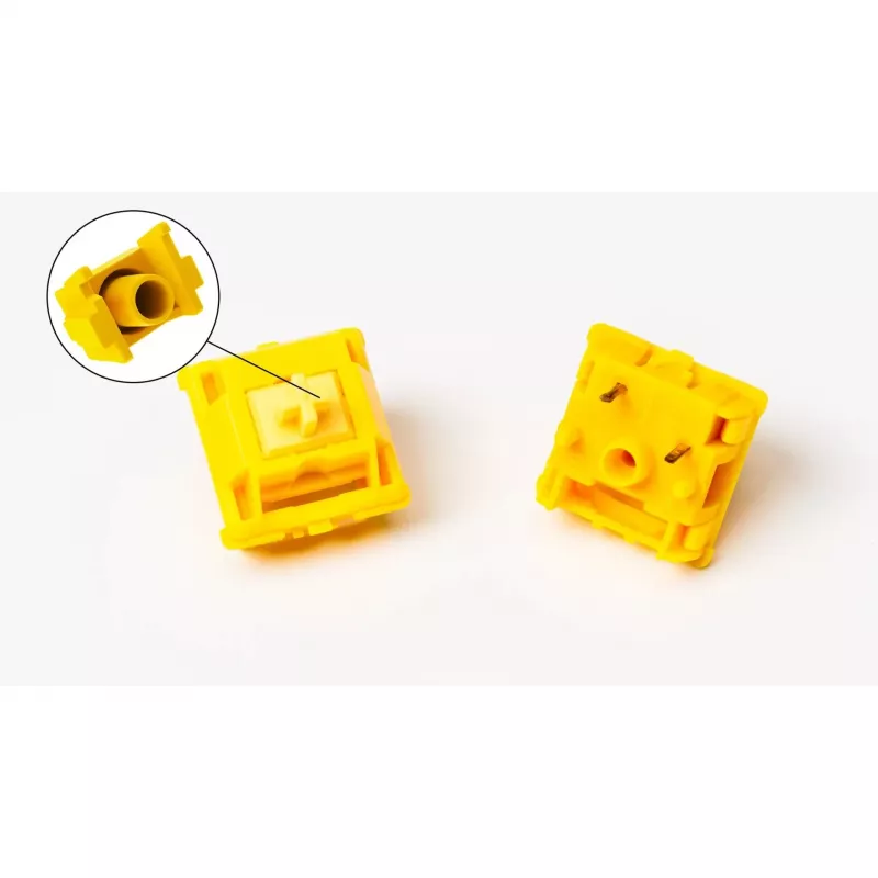 Set de interruptores mecánicos de teclado Keychron Gateron Cap V2 Gold Yellow G32 — 110 interruptores