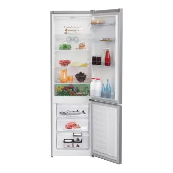 Frigorífico BEKO RCSA300K40SN, clase de eficiencia energética E, altura 181 cm, acero inoxidable