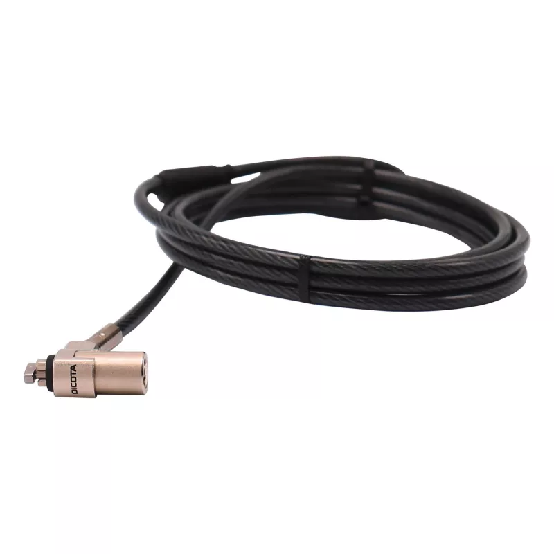 Candado de cable DICOTA D31831 Negro Plata 2m Llave redonda