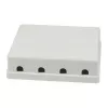 Synergy21 Keystone, soporte de módulo, patch panel para 4 módulos TP, montaje en superficie, blanco (ABS)