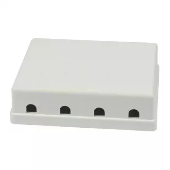 Synergy21 Keystone, soporte de módulo, patch panel para 4 módulos TP, montaje en superficie, blanco (ABS)