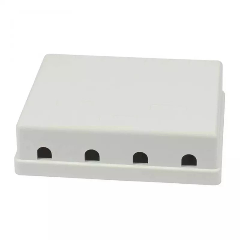 Synergy21 Keystone, soporte de módulo, patch panel para 4 módulos TP, montaje en superficie, blanco (ABS)