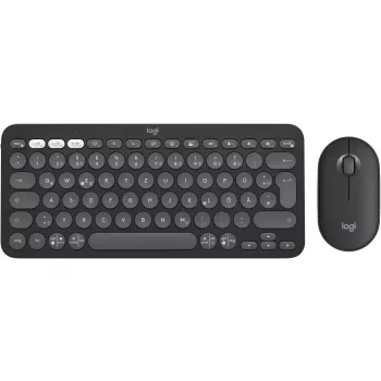 Logitech Pebble 2 Combo teclado y ratón inalámbricos QWERTZ alemán grafito