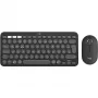 Logitech Pebble 2 Combo teclado y ratón inalámbricos QWERTZ alemán grafito