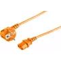 Cable de alimentación naranja S/CONN 09-05047 3 m CEE7/7 conector hembra C13