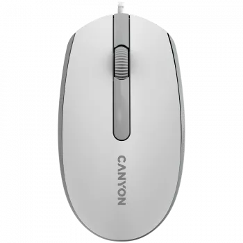 CANYON Ratón M-10 Cable Blanco Gris