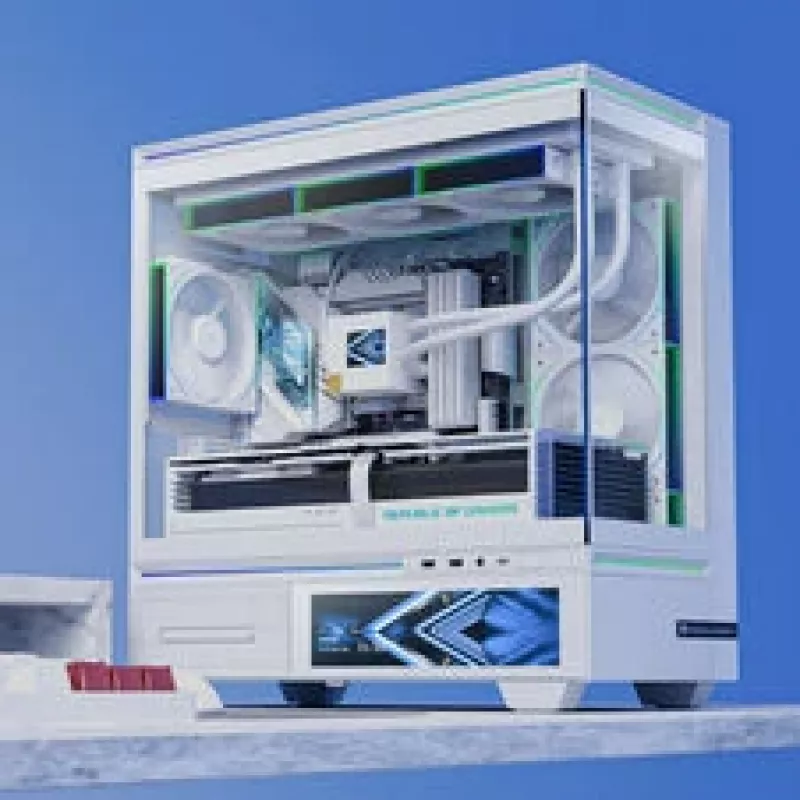 Thermalright TL-M10 Vision caja de PC, caja mini, mATX, RGB, cristal templado – blanco