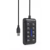 Hub USB Gembird UHB-U2P10P-01 — hub USB 2.0 de 10 puertos