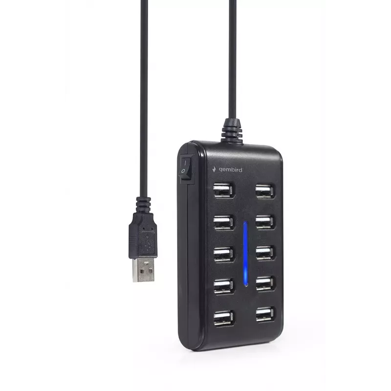 Hub USB Gembird UHB-U2P10P-01 — hub USB 2.0 de 10 puertos