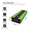 Inversor de coche Qoltec Monolith 6000 W Verde 12 V