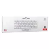 Teclado mecánico White Shark Wakizashi-2 switch US Red, tenkeyless/distribución US, blanco