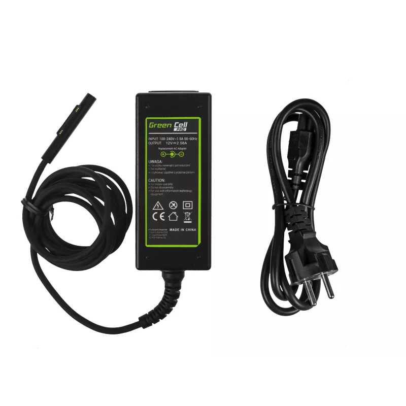 Fuente de alimentación Green Cell AD63P 36W 12V 2,58A cargador de portátil para interior, negro