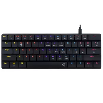 Teclado mecánico White Shark Nagamaki negro — distribución US, interruptores mecánicos rojos