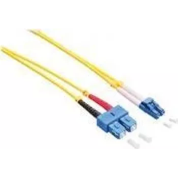 Logilink - Cable de conexión - LC monomodo (macho) a SC monomodo (macho) - 3 m - fibra óptica - dúplex - 9/125 micrómetros - OS2 - libre de halógenos - amarillo (FP0LS03)