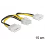 Cable de alimentación interno DeLOCK 83410 0,15 m EPS 8 pines Molex 3 pines