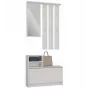 Armario recibidor Top e shop VERA crema GS1 — 1800×850×240 mm, puerta batiente, espejo, 1 balda, 6 ganchos