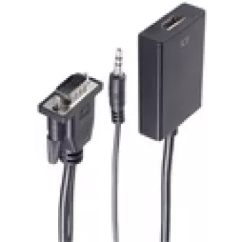 shiverpeaks BS10-01006 Adaptador de cable de vídeo 0,15 m VGA (D-Sub) + 3,5 mm HDMI tipo A (estándar) negro (BS10-01006)