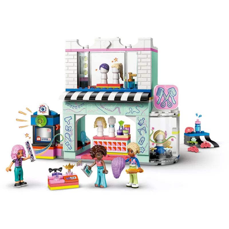 LEGO Friends Set de juego Peluquería y tienda de decoración 42662 – Mini muñecas, escena de salón, accesorios