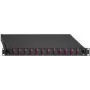Panel de conexiones de fibra óptica Rutenbeck 2280301240 LC Duplex MM 24 puertos 1U, negro RAL 9005