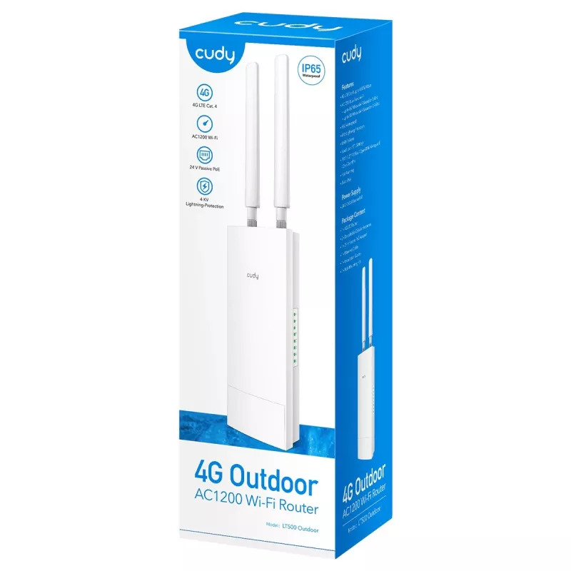 Router Cudy LT500 Fast Ethernet banda dual (2,4 GHz / 5 GHz) 4G blanco