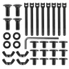 Organizador de cables para escritorio MACLEAN MC-102 – bandeja bajo la mesa de dos niveles, carga máx. 5 kg, longitud máxima 728 mm, negro