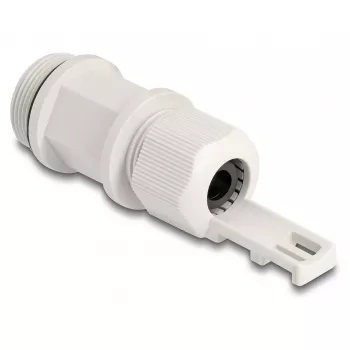 Prensaestopas M28 DELOCK, plástico, gris, con sujeción para brida, 1 ud.