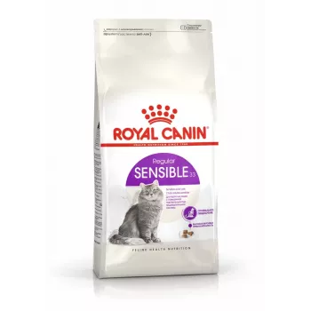 Pienso para gatos Royal Canin Sensible 33 Adult, 10 kg — Pollo, 33 % proteínas, apoyo de las vías urinarias