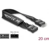 Cable paralelo DELOCK 86049, 9 pines a 9 pines, longitud 0,2 m, negro