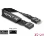 Delock cable alargador de cinta HD Audio, header de 9 pines macho a hembra, 20 cm, negro