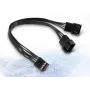 Inter-Tech 88885521 Cable en Y AC PWM, 15 cm