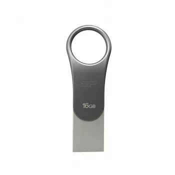 Memoria flash USB Silicon Power 16 GB USB Type-A / USB Type-C, USB 3.2 Gen 1, titanio, carcasa de zinc