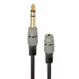 Cable de audio Gembird A-63M35F-0.2M conector macho de 6,35 mm a conector hembra de 3,5 mm negro