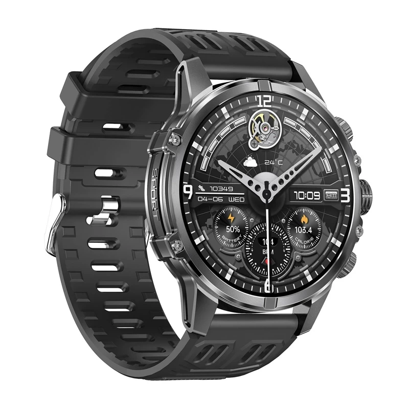 Smartwatch BlitzWolf BW-AT6 plus – negro, medidor de frecuencia cardíaca, monitor de actividad