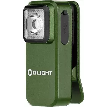 Luz de clip LED olight OCLIP verde con dos fuentes de luz, multifunción (modelo 12972)