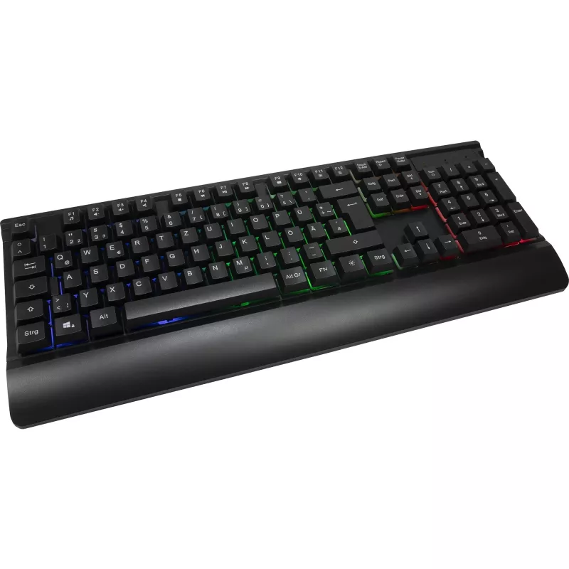 Conjunto de teclado y ratón gaming con cable INTER-TECH KC-3000 RGB retroiluminado, conexión USB