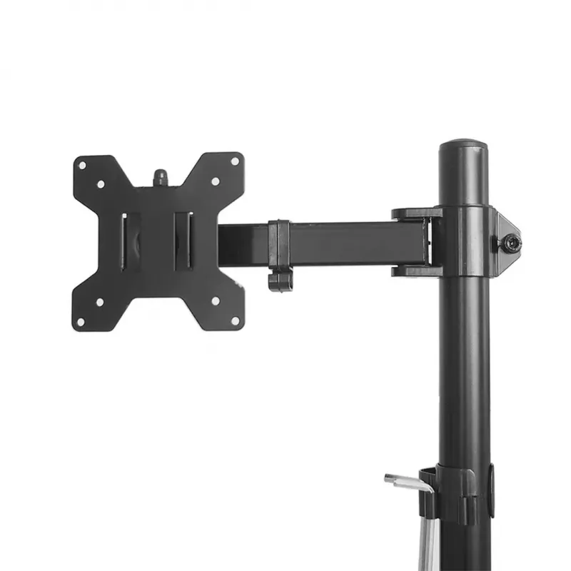 Soporte de mesa Maclean MC-967 doble vertical para monitor, soporte de pantalla VESA máx. 100x100, 13-27, 2x 9 kg, recubierto en polvo, inclinable, giratorio, ajustable
