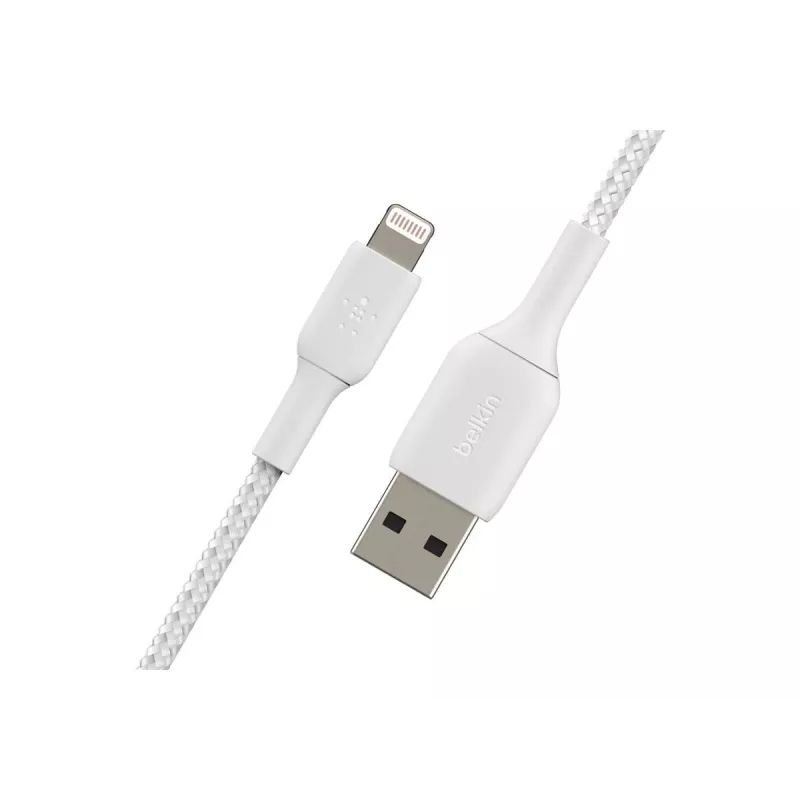 Belkin BOOST CHARGE - Cable Lightning - Lightning macho a USB macho - 3 m - blanco - para Apple iPad/iPhone/iPod (Lightning)