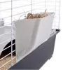 Jaula FERPLAST Casita 100 para conejos y cobayas, metal/plástico, 960×570×560 mm, topo/blanco