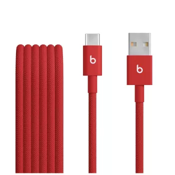 Apple Beats Cable trenzado USB-A a USB-C (1,5 m) - Rapid Red (MFEJ4ZM/A)