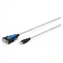 Cable adaptador USB 2.0 a RS232 DIGITUS DA-70170, chipset FTDI, 1,8 m, USB Type-A a DB9