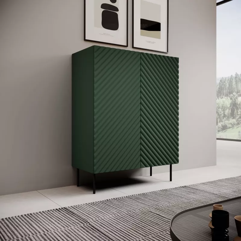Estantería Cama Meble ONDA ONDA 98×45×127 cm verde, armario de pared de suelo