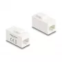 Delock 90639 módulo Keystone RJ45 hembra a RJ45 hembra, Cat.6A UTP, blanco