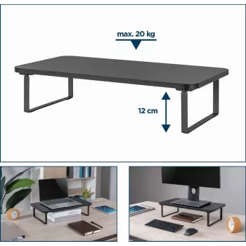 Soporte de monitor Gembird MS-TABLE-03 / pie de escritorio negro