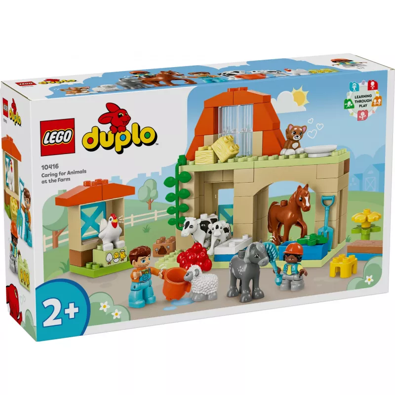 Juguete de construcción LEGO DUPLO cuidado de animales de granja set 10416 — 74 piezas, 2 minifiguras, edad 2+