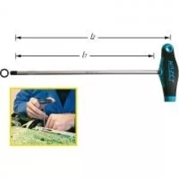 Hazet 828-6 Destornillador hexagonal de taller, 6 mm x 200 mm