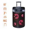 Altavoz de karaoke Bluetooth portátil MANTA SPK0803B140 140W, a batería, MIC/USB/microSD, FM, ecualizador, ruedas